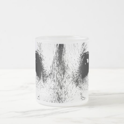 ウルフパップマグコーヒーカップハスキーカッコいいウルフカップ フロストグラスマグカップ (中央)