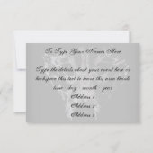 ウルフパップ招待状パーソナライズされたハスキウルフカード 招待状 (裏面)