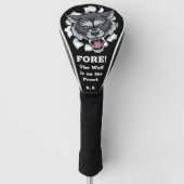 ウルフパーソナライズされたゴルフクラブカバー ゴルフヘッドカバー (正面)