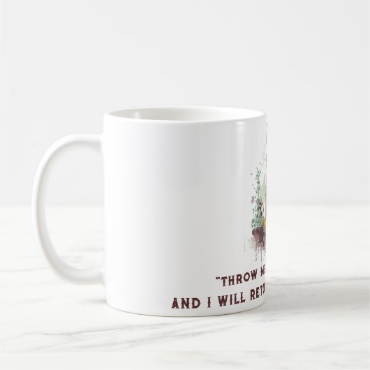 ウルフパーソナライズされた引用文コーヒーマグ コーヒーマグカップ (左)