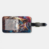 ウルフパーソナライズされた銀河系 ラゲッジタグ (裏面横)