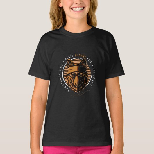 ウルフビーズウィズライフ引用文 Tシャツ (正面)