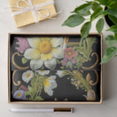 ウルフピンク黄色のフローラ作品 薄葉紙 (ギフト)