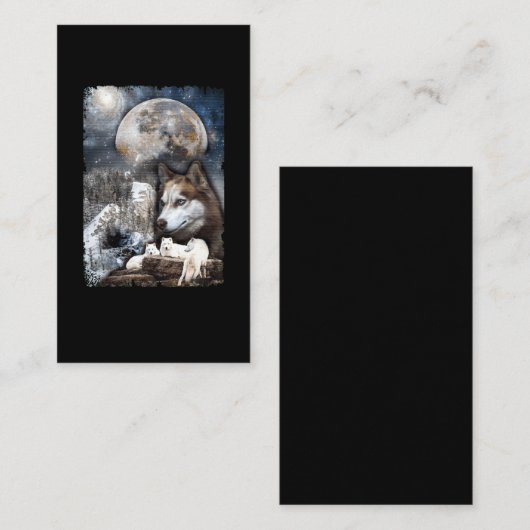 ウルフファミリームーンウィンターマウンテンウルブズ 名刺 (正面/裏面)