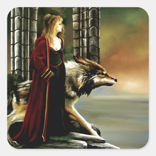 ウルフファンタジーブロンドソルセレス スクエアシール (正面)