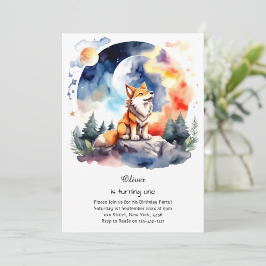 ウルフファースト誕生日招待状 招待状 (スタンド正面)