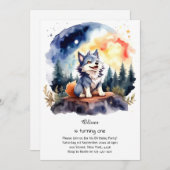 ウルフファースト誕生日招待状 招待状 (正面/裏面)