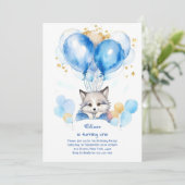 ウルフファースト誕生日招待状 招待状 (スタンド正面)