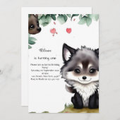 ウルフファースト誕生日招待状 招待状 (正面/裏面)