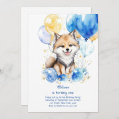 ウルフファースト誕生日招待状 招待状 (正面/裏面)