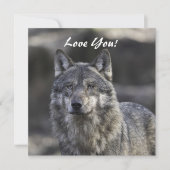 ウルフフラットグリーティングカード カード (正面)