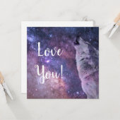 ウルフフラットグリーティングカード カード (正面/裏面インサイチュ)