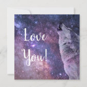 ウルフフラットグリーティングカード カード (正面)