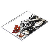 ウルフフラワータトゥーヴィンテージ模様 ノートブック (左側)