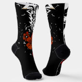 ウルフフラワータトヴィンテージ ソックス (傾斜あり)