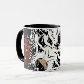 ウルフフラワータトヴィンテージ マグカップ (正面左)