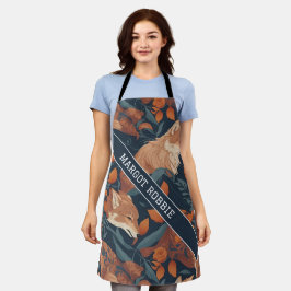 ウルフフローラカラフルパタパーソナライズされたーン エプロン