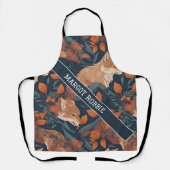 ウルフフローラカラフルパタパーソナライズされたーン エプロン (正面)