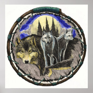 ウルフブラザーズラコタアーティストプリント ポスター