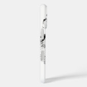 ウルフブラック&ホワイトアポップ・アートのート Case-Mate iPhoneケース (裏面 / 右)