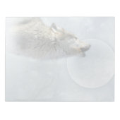 ウルフブルームーンメモ帳8.5X11 ノートパッド (正面)