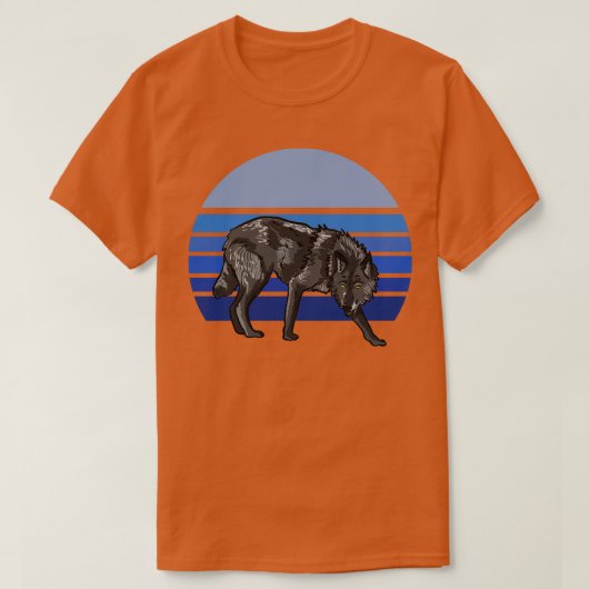 ウルフブルーレトロ Tシャツ (デザイン正面)