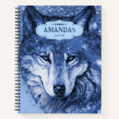 ウルフブルー天空の星社会的な不安 ノートブック (正面)