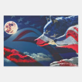 ウルフプライドオブカントリーアンドフラッグ ラッピングペーパーシート (正面2)