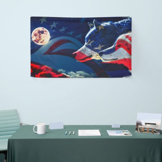 ウルフプライドオブカントリーアンドフラッグ 横断幕 (トレードショー)