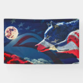 ウルフプライドオブカントリーアンドフラッグ 横断幕 (横)