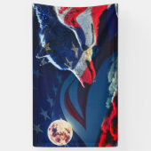 ウルフプライドオブカントリーアンドフラッグ 横断幕 (縦)