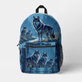 ウルフプリントカットソーバッグ プリントバックパック (正面)