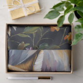 ウルフプロファイルカラフルフローラポートレートアート 薄葉紙 (ギフト)