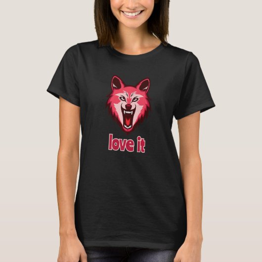 ウルフヘッドウルフパック野獣の野生動物N Tシャツ (正面)