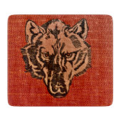 ウルフヘッドオンレッド カッティングボード (正面)