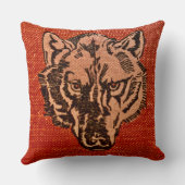 ウルフヘッドオンレッド クッション (裏面)