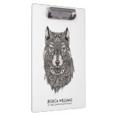 ウルフヘッドブラック華美イラストレーション クリップボード (右)
