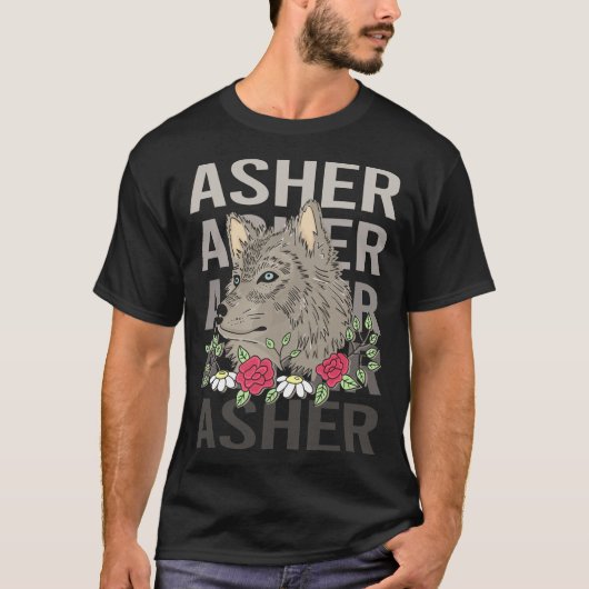 ウルフヘッド – アッシャー名 Tシャツ (正面)