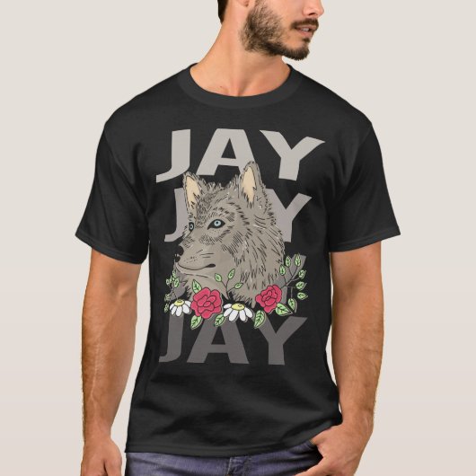 ウルフヘッド – ジェイ名 Tシャツ (正面)