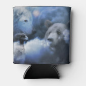 ウルフベアとイーグル南西部の野生動物 缶クーラー (正面)