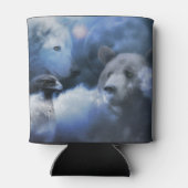 ウルフベアとイーグル南西部の野生動物 缶クーラー (裏面)