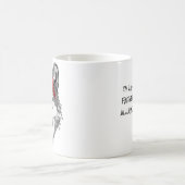 ウルフホワイト&ブラックレッドベースボールキャップネームチームT-Shir コーヒーマグカップ (中央)