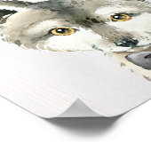 ウルフボウタイウッドランド子供部屋アートプリント ポスター (角)