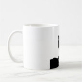 ウルフポップ・アートのアートユアネームカスタム白黒 コーヒーマグカップ (左)