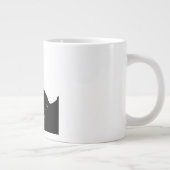 ウルフポップ・アートのアートユアネームカスタム白黒 ジャンボコーヒーマグカップ (右)
