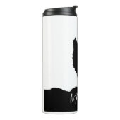 ウルフポップ・アートのアートユアネームカスタム白黒 タンブラー (回転左)