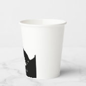 ウルフポップ・アートのアートユアネームカスタム白黒 紙コップ (左)