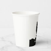 ウルフポップ・アートのアートユアネームカスタム白黒 紙コップ (右)
