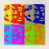 ウルフポップ・アートのアート – 野生動物アート ジグソーパズル (横)