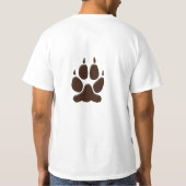 ウルフポーの印字シルエット Tシャツ (裏面)